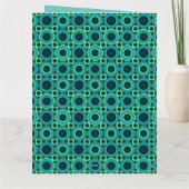 ティール（緑がかった色）ドーナツとミント カード (裏面)