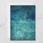 ティール（緑がかった色）ネイビーブルーホワイト卒業パーティー招待状 招待状 (裏面)