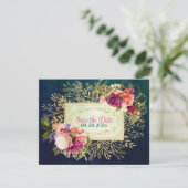 ティール（緑がかった色）、ネイビー、グリーン、金ゴールドフローラPHOTO Save the Dat (スタンド正面)