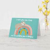 ティール(緑がかった色)ノハグレインボーナスロースを送る カード (黄色い花)