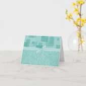 ティール（緑がかった色）ノートカード カード (黄色い花)