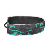 ティール（緑がかった色）ハイライト迷彩柄 アスレチックヘッドバンド (左)