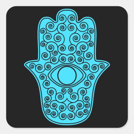 ティール(緑がかった色)ハムザハンドオブミリアムハンドオブファティマ.png スクエアシール (正面)