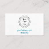 ティール(緑がかった色)ハートガーランド割引カード 割引カード (裏面)