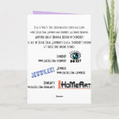 ティール（緑がかった色）&バイオレットツリー(クパーソナライズされたリスマスカード) シーズンカード (裏面)