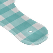 ティール(緑がかった色)バッファロープレイドファームカウカットボード カッティングボード (角)