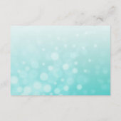 ティール（緑がかった色）バブルエレガントなウェディング詳細カード エンクロージャーカード (裏面)