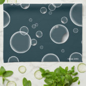 ティール(緑がかった色)バブルキッチンタオルホームデコール キッチンタオル (折り畳み)