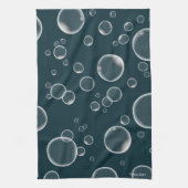 ティール(緑がかった色)バブルキッチンタオルホームデコール キッチンタオル (縦)