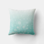 ティール(緑がかった色)バブルスターフィッシュビーチハウスピロー クッション (裏面)