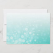 ティール(緑がかった色)バブル写真結婚式招待状 招待状 (裏面)