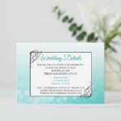 ティール（緑がかった色）バブル結婚の詳細カード エンクロージャーカード (スタンド正面)