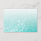 ティール（緑がかった色）バブル結婚の詳細カード エンクロージャーカード (裏面)