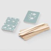 ティール(緑がかった色)バラ結婚式の引き出物ハンドファン ハンドファン (組立なし)