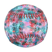 ティール（緑がかった色）バラ金ゴールドレッドウォーター色 野球ボール (正面)