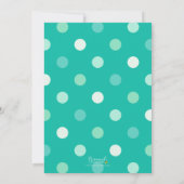 ティール（緑がかった色）バルーン赤ちゃんシャワー招待状 招待状 (裏面)