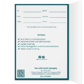 ティール（緑がかった色）バルーンSMBハッピーバースデーギフト証明書 (内側 (左))