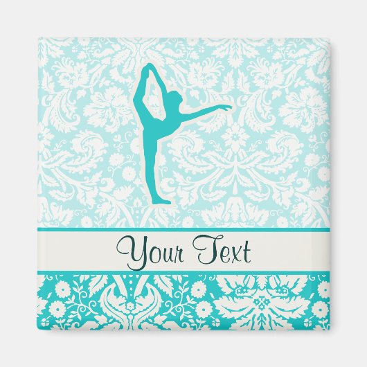 ティール(緑がかった色)バレエ マグネット (正面)