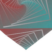 ティール（緑がかった色）バーガンスピン ミディアムテーブルランナー (コーナー)