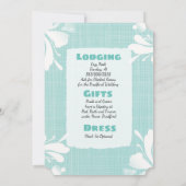 ティール(緑がかった色)バードケージ結婚式招待状 招待状 (裏面)