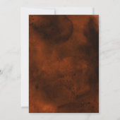 ティール（緑がかった色）&バーントオレンジウォーターカラー結婚式招待状 招待状 (裏面)