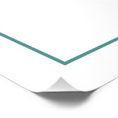 ティール（緑がかった色）バーントオレンジブライダルシャワー結婚ズウェルカム ポスター (コーナー)