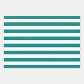 ティール（緑がかった色）パターン（の模様が）ある ラッピングペーパーシート (正面2)