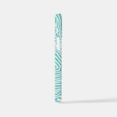 ティール（緑がかった色）パターン iPhoneケース (右側面)