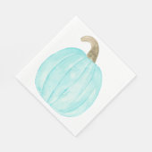 ティール（緑がかった色）パンプキン紙ナプキンス スタンダードランチョンナプキン (角)