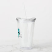 ティール(緑がかった色)パーソナライズされたハート花嫁付きパーティーの好意 アクリルタンブラー (左)