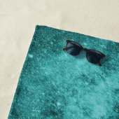 ティール(緑がかった色)パーソナライズされたビーチタオル ビーチタオル (インサイチュ)