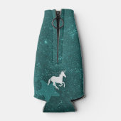 ティール（緑がかった色）パーソナライズされたボトルクール ボトルクーラー (裏面)