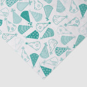 ティール（緑がかった色）パーティー帽子 薄葉紙 (詳細)