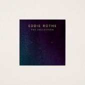 ティール(緑がかった色)パープルグラデーションスタッドイヤリングディスプレイカード (正面)