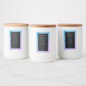 ティール（緑がかった色）パープルグリッターブラック製品ラベルダイヤモンド フードラベル (ボトル)