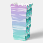 ティール（緑がかった色）パープルシルバーマーメイドはかりで測誕生日ポップコーン フェイバーボックス (裏面)