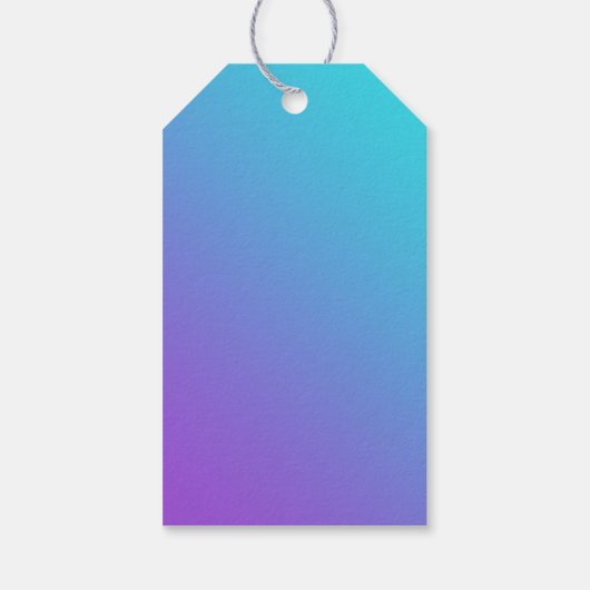 ティール（緑がかった色）パープルスターオブデイヴィッドバルミツワー ギフトタグ (裏面)