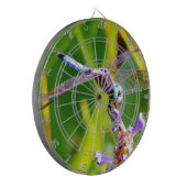 ティール(緑がかった色)&パープルドラゴンフライ ダーツボード (正面左)