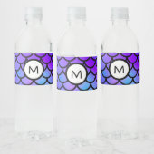 ティール（緑がかった色）パープルピンクブルーマーメイドはかりで測ファンタジー魚 ペットボトルラベル (ボトル)