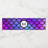 ティール（緑がかった色）パープルピンクブルーマーメイドはかりで測ファンタジー魚 ペットボトルラベル (シングルラベル)