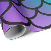 ティール（緑がかった色）パープルピンクブルーマーメイドはかりで測ファンタジー魚 ラッピングペーパー (ロールコーナー)