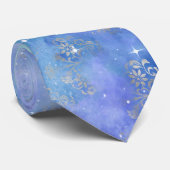 ティール(緑がかった色)パープルブルーナイトスカイウォーター色 ネクタイ (ロール)