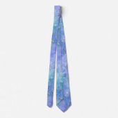 ティール(緑がかった色)パープルブルーナイトスカイウォーター色 ネクタイ (裏面)