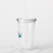 ティール(緑がかった色)&パープルマーメイドトレジャーオーナメント アクリルタンブラー (左)