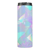 ティール（緑がかった色）&パープル虹色デザイン タンブラー (裏面)