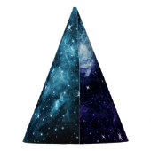 ティール（緑がかった色）パープル銀河系ネブラドリーム1号 パーティーハット (裏面)