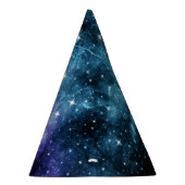 ティール（緑がかった色）パープル銀河系ネブラドリーム1号 パーティーハット (右)