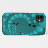 ティール(緑がかった色)パール Case-Mate iPhoneケース (裏面(横))