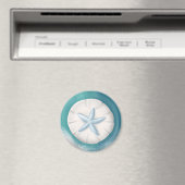 ティール(緑がかった色)ヒトデとサンドドルビーチイ マグネット (インサイチュ (食洗機))