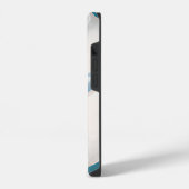 ティール（緑がかった色）ヒトデとサンドドルビーチイ iPhoneケース (左側面)